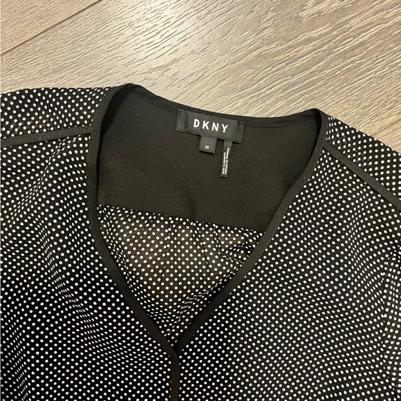 DKNY Polka Dot tunic blouse top XS - Picture 4 of 5